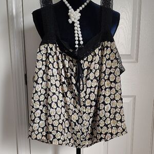 3 For $10🆕Floral Lace Trim Tank Top Sz 3X
